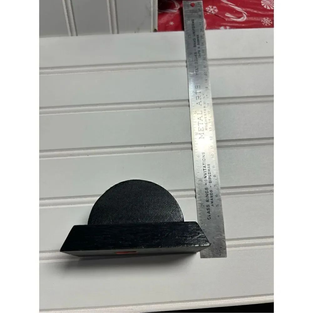 Desk Table Black Wood Flag Holder